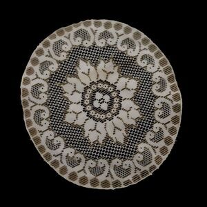 Vintage Brown Lace Doily Round 11 Inches #B94